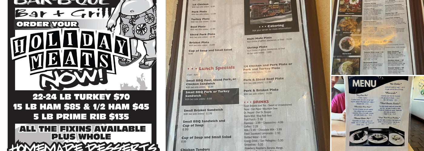 Slow & Low Bar-B-Que Menu