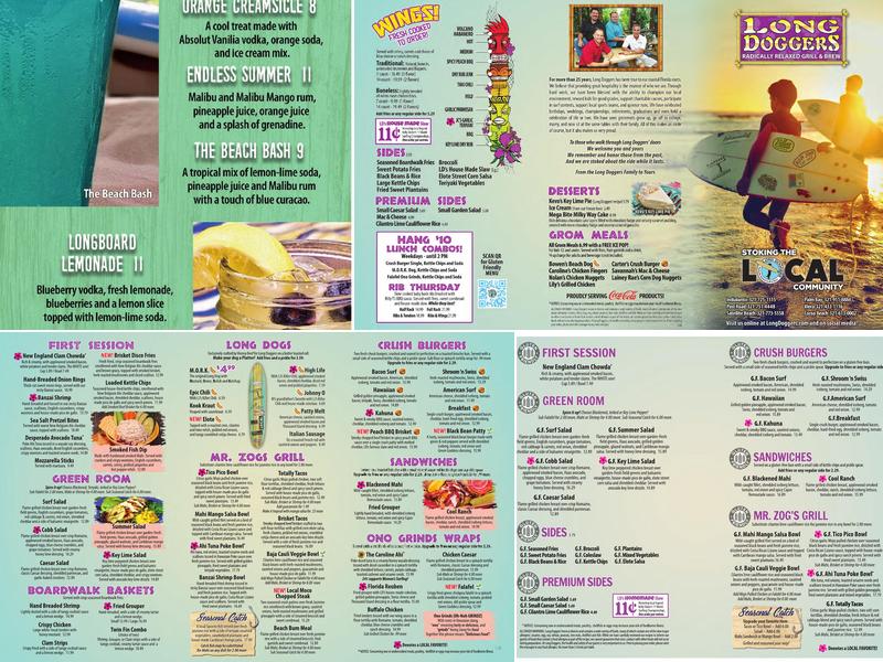 Long Doggers Menu