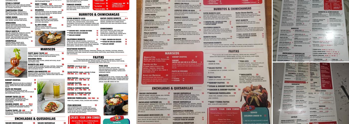 Salsas Cocina Cocoa Beach Menu