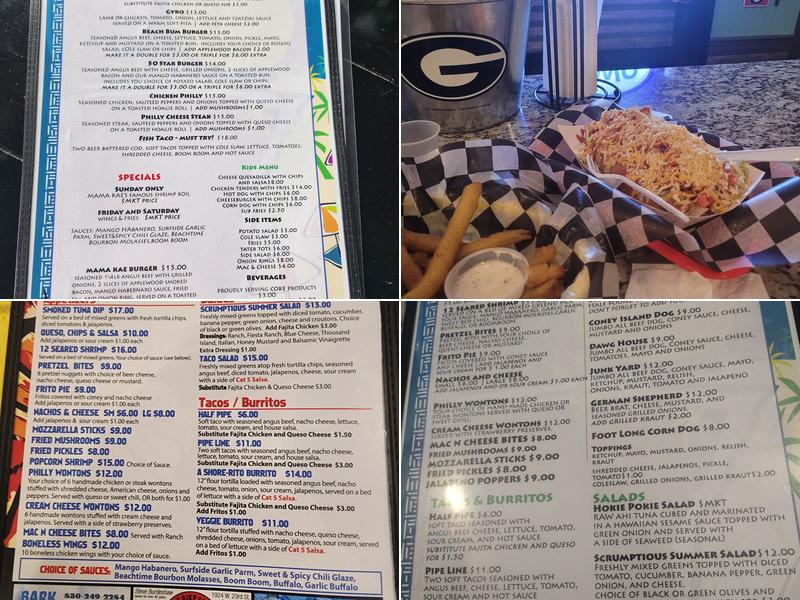 Shore Dogs Bar & Grill Menu