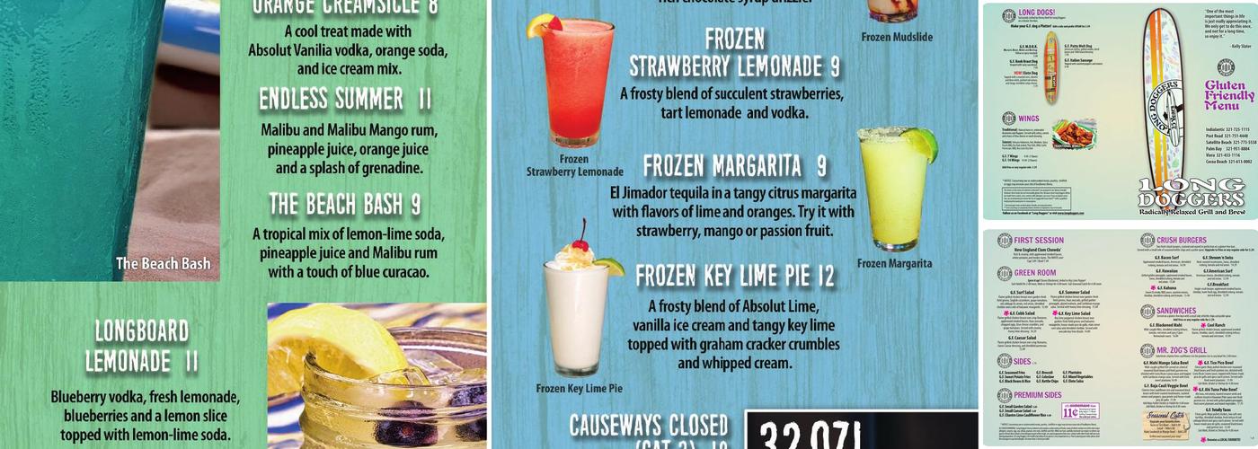 Long Doggers Menu