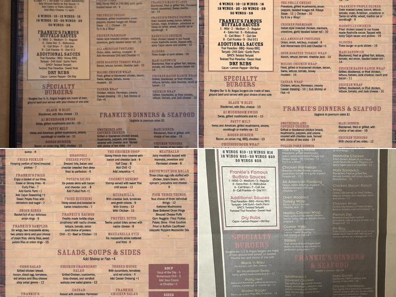 Frankie's Wings and Things ( Melbourne, FL) Menu
