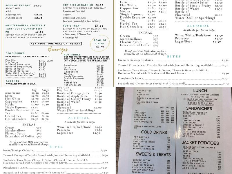 Pavilion Cafe Menu