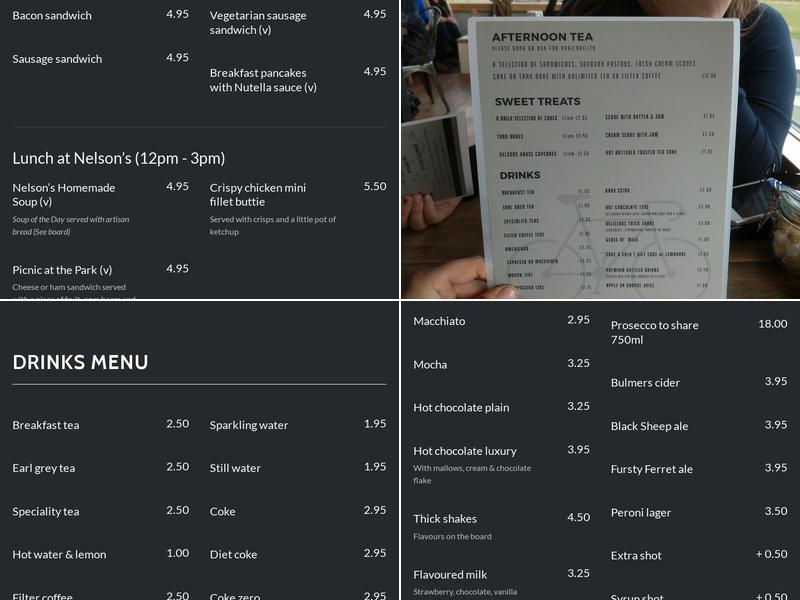 Nelson's at the Park Menu