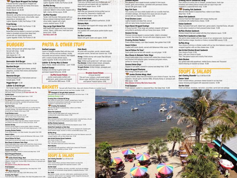 Squid Lips Menu