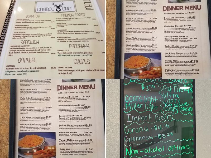 Caribou Cafe Menu
