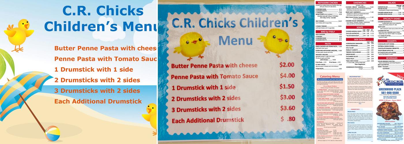 C.R. Chicks (Palm Springs) Menu