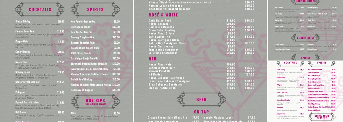 The Pub Spirits + Craft Kitchen Menu