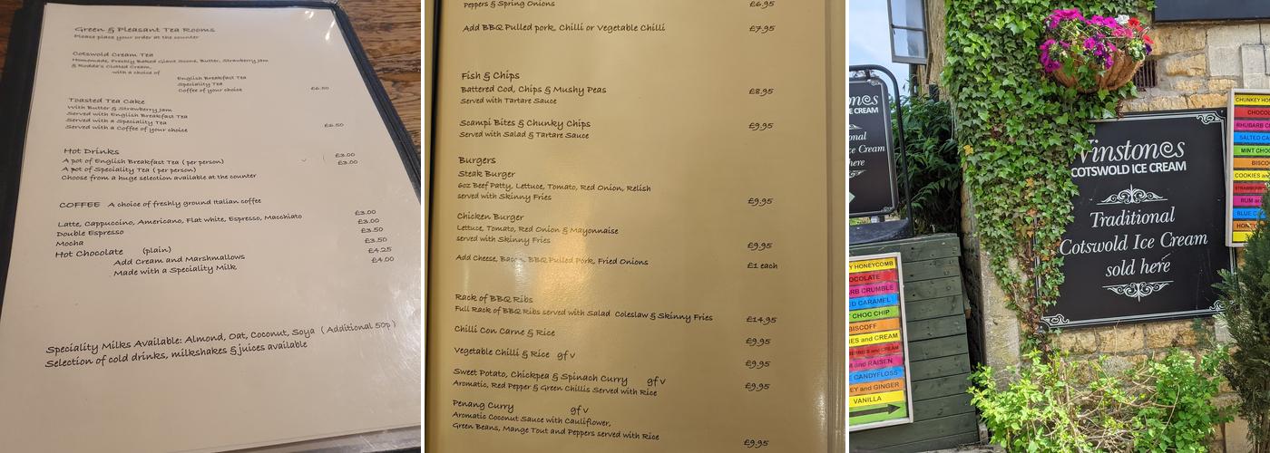 Green & Pleasant Tea Rooms Menu