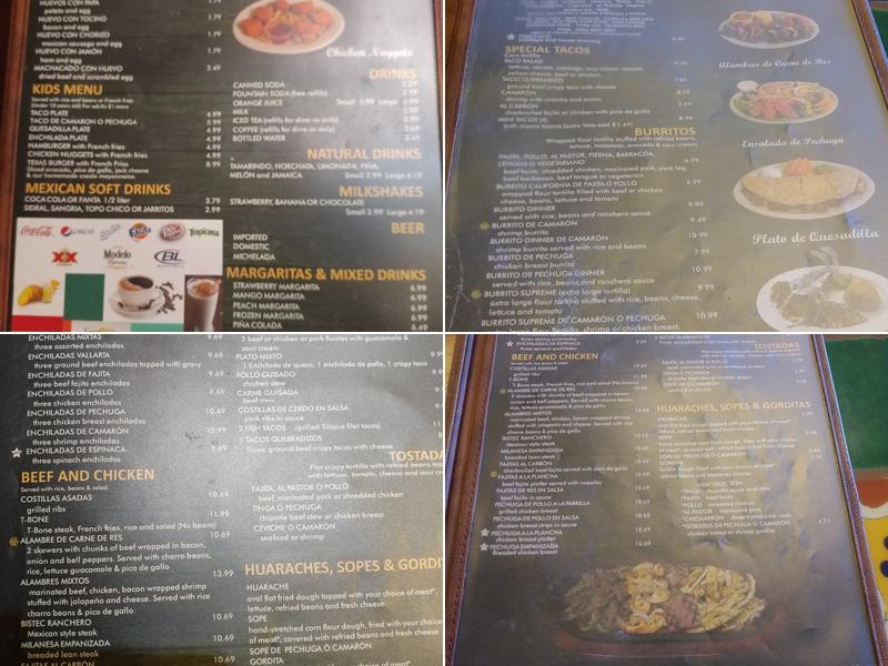 Ruchi's Mexican Grill Menu
