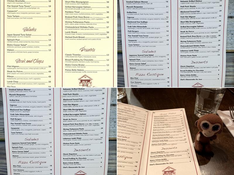 Petit Bistro Menu
