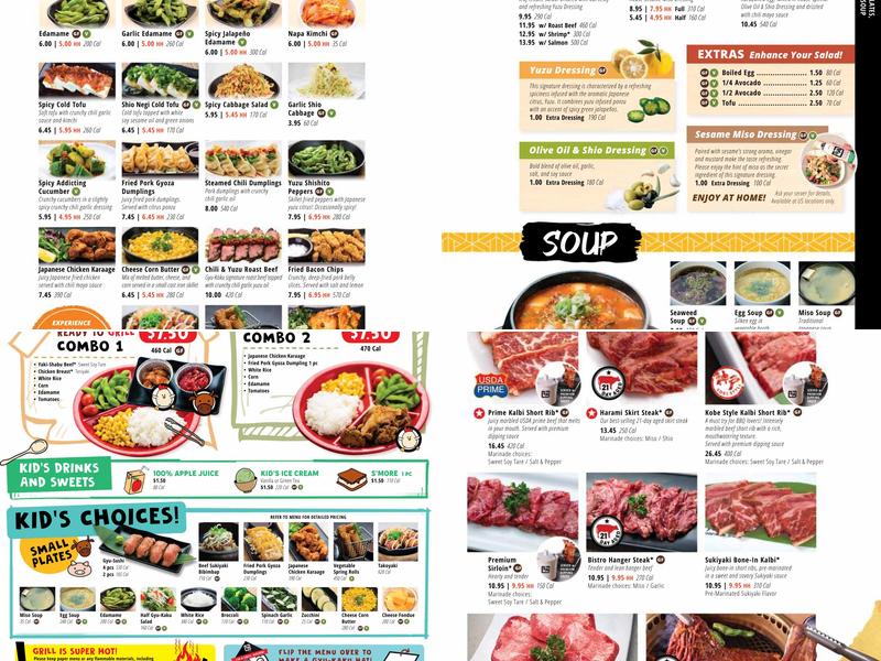 Gyu-Kaku Japanese BBQ Menu