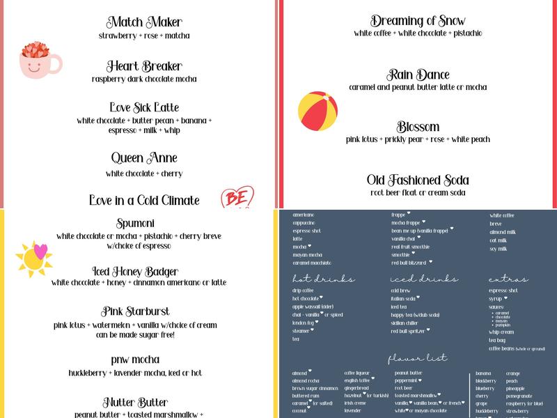 Close To Home Espresso Menu