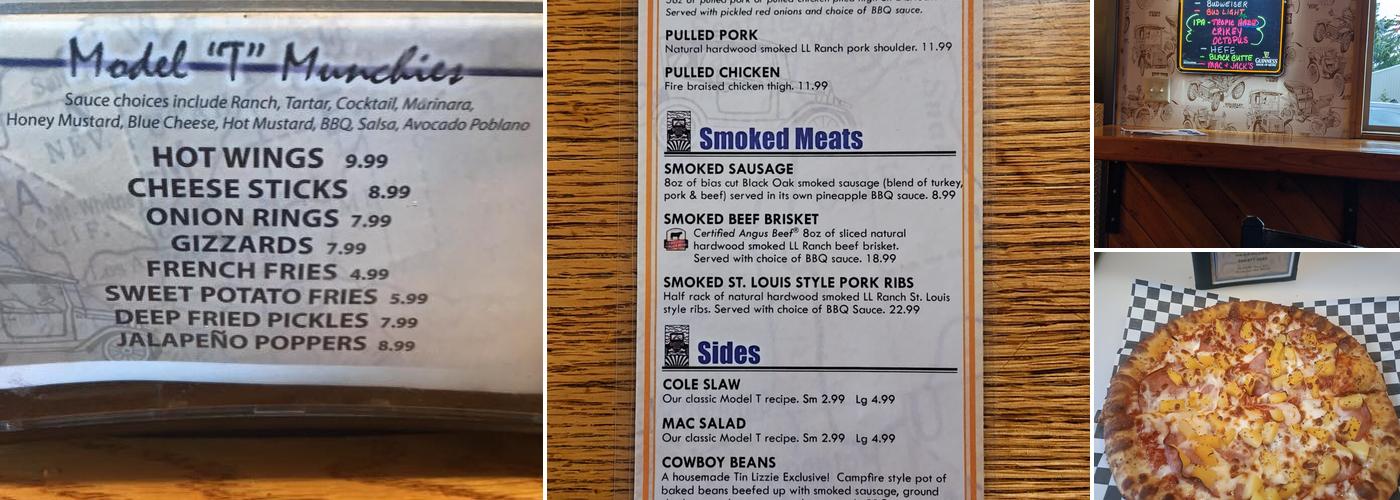 Model T Pub & Eatery Menu