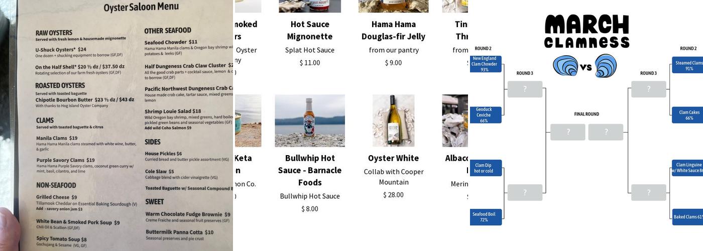 Hama Hama Farm Store Menu