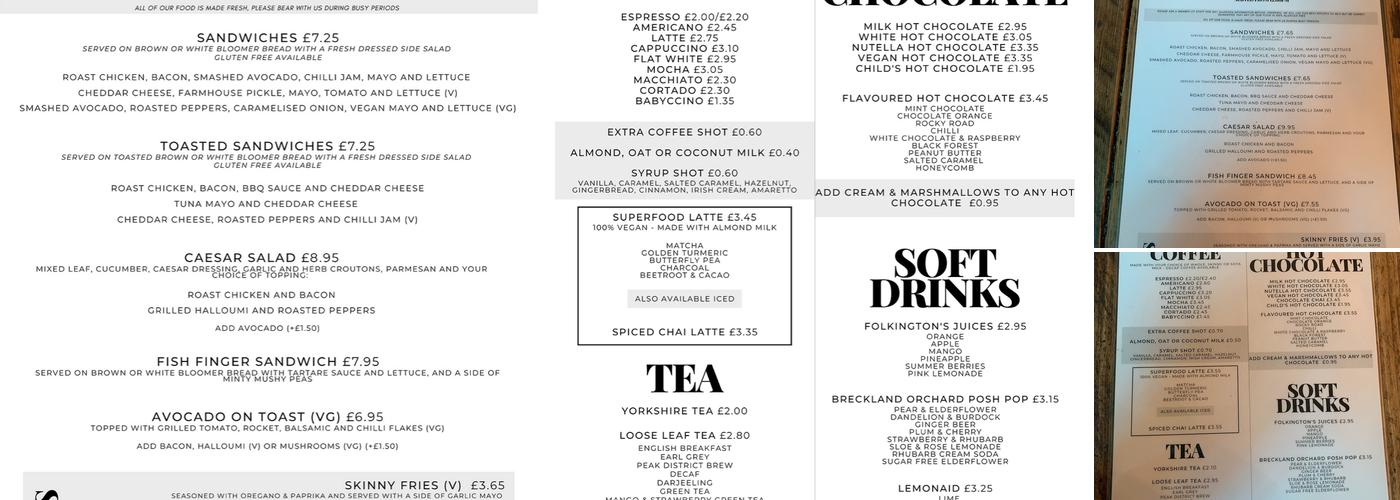 f'coffee Ashbourne Menu