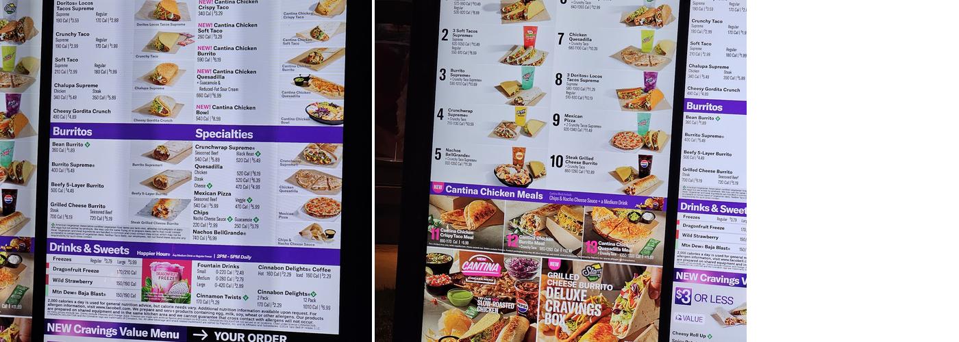 Taco Bell Menu