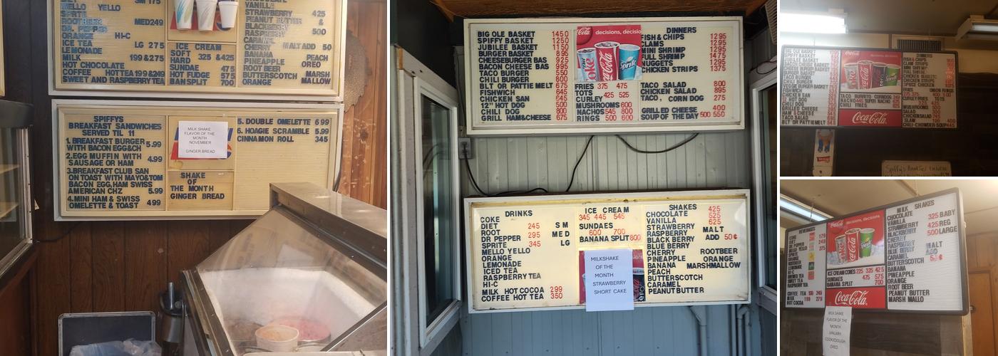 Spiffy Dine In Drive In Menu