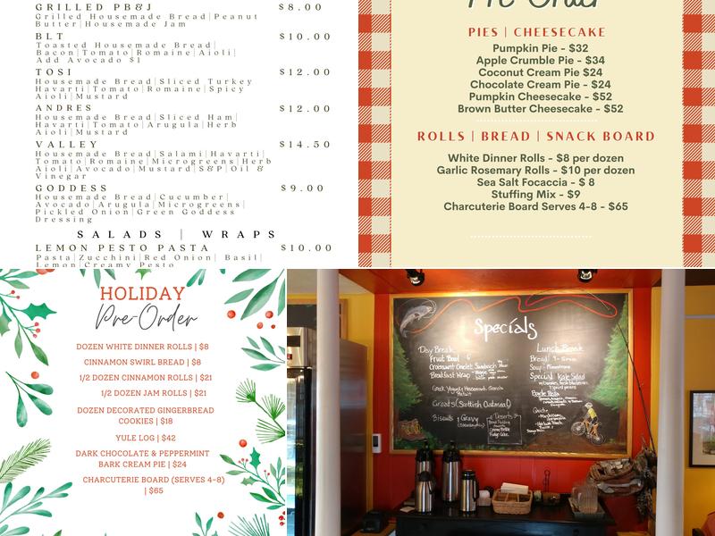 The Flour Shop Cafe & Bakery Menu