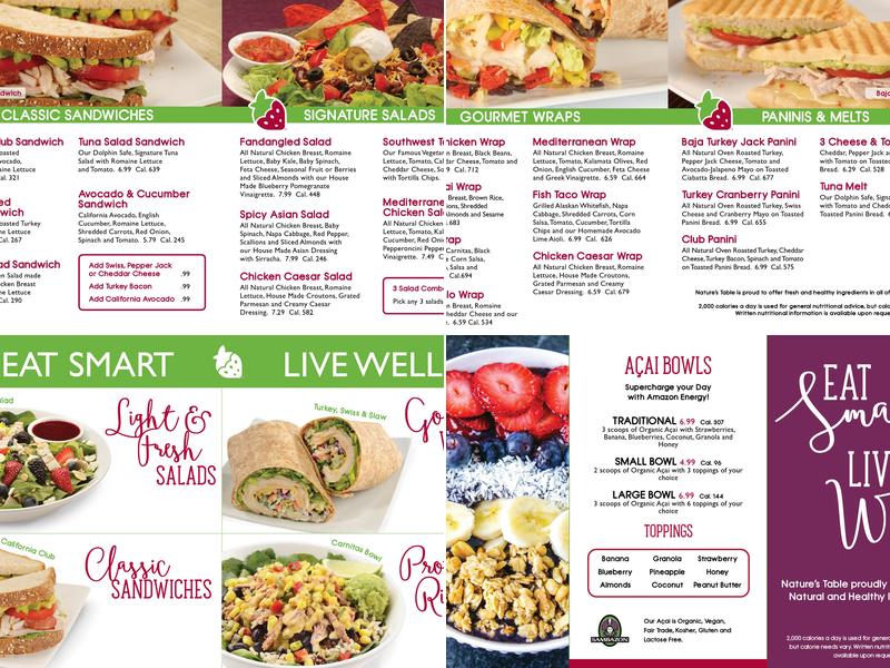 Nature's Table Seminole [SPC UP Building] Menu