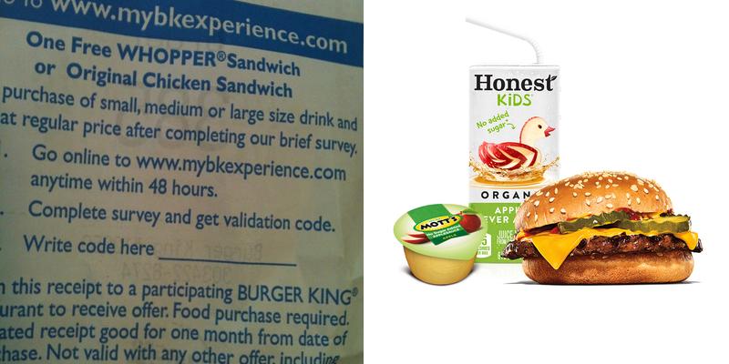 Burger King Menu