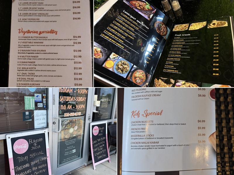 Flavors of India Cocoa Beach Menu