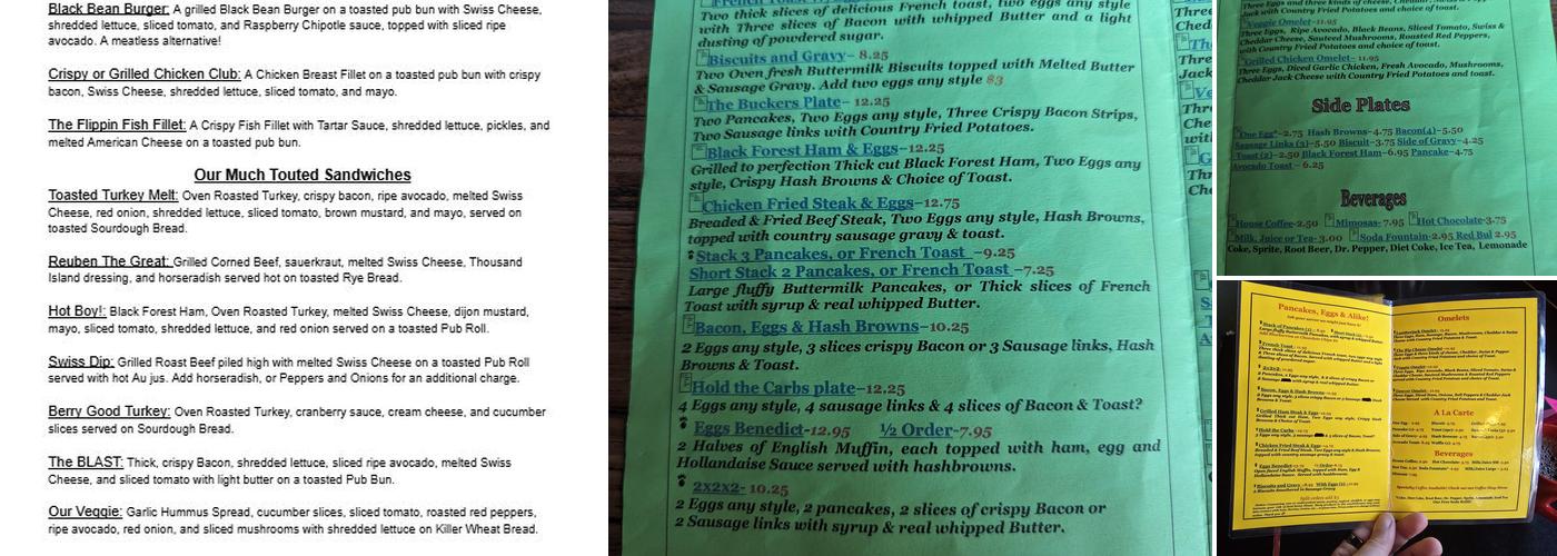 The Black Iron Grill Menu