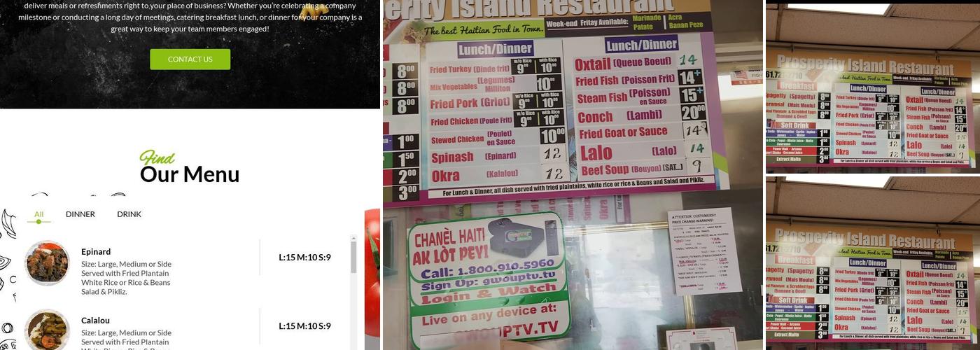 Prosperity Island Restaurant Menu