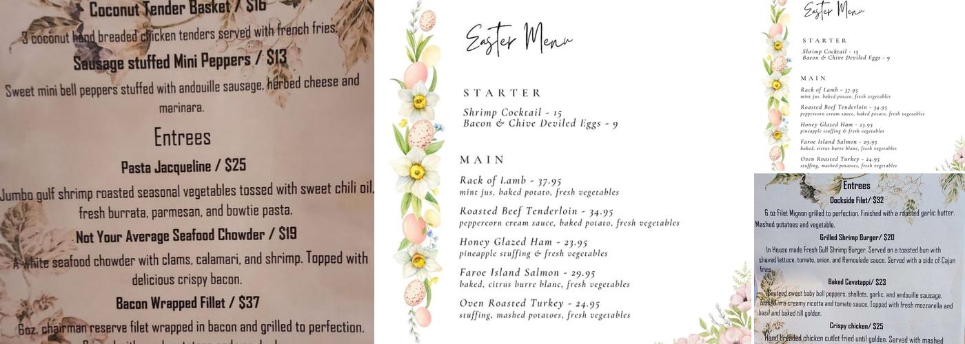 Dockside Grill Menu