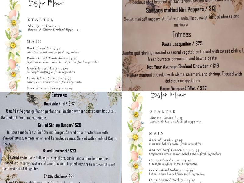 Dockside Grill Menu