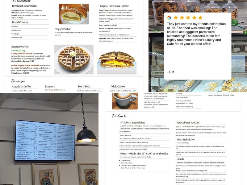 Nino's Bakery & Cafe Menu