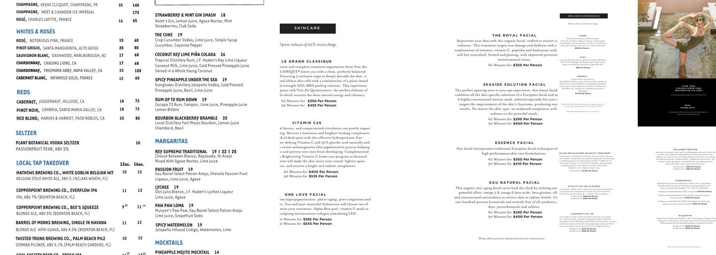 Breeze Ocean Kitchen Menu
