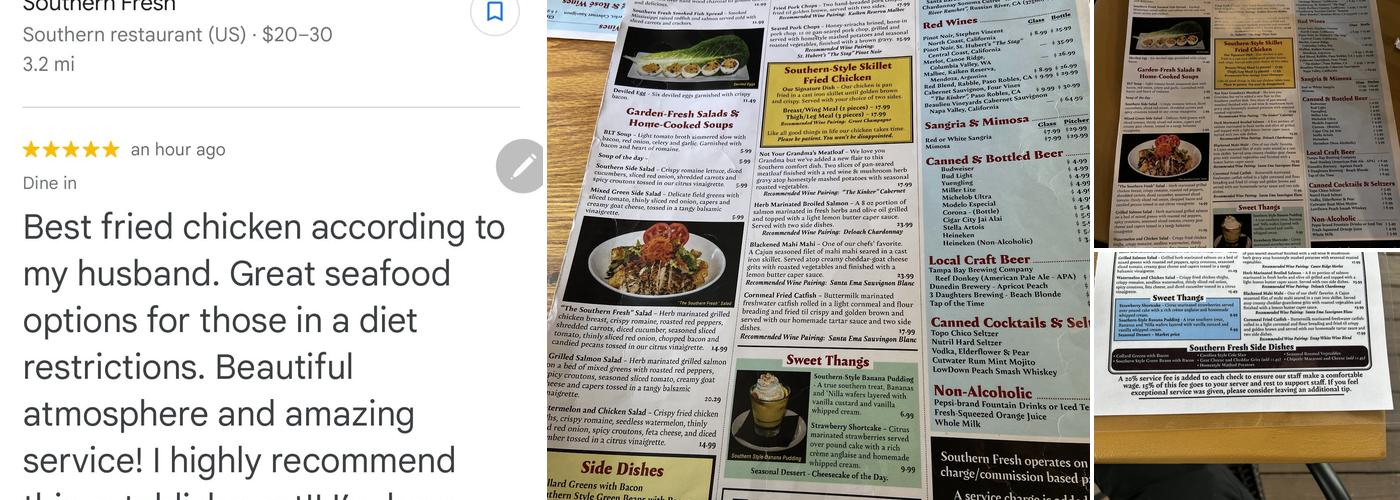 Southern Fresh Menu