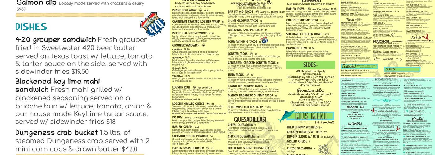 Bar fly Safety Harbor Menu