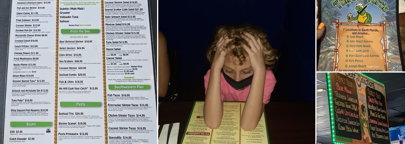 Thirsty Turtle Seagrill Menu