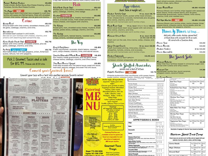 Taco Shack Bar & Grill Stuart Menu