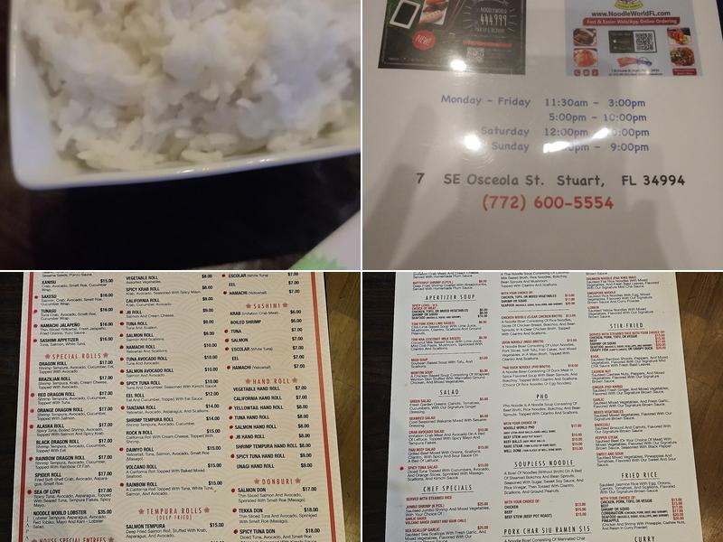 Noodle World Thai & Sushi Menu