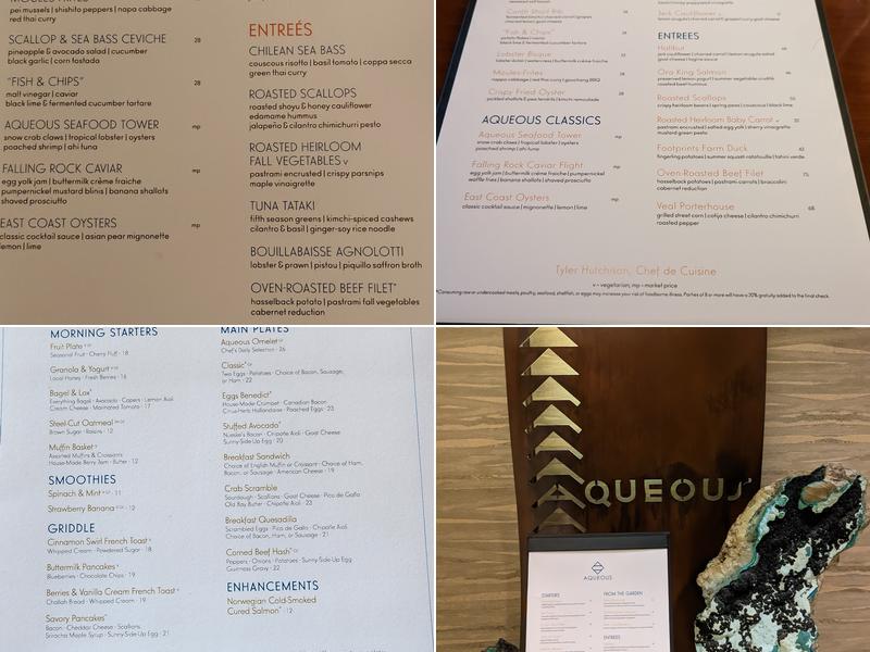 Aqueous Menu