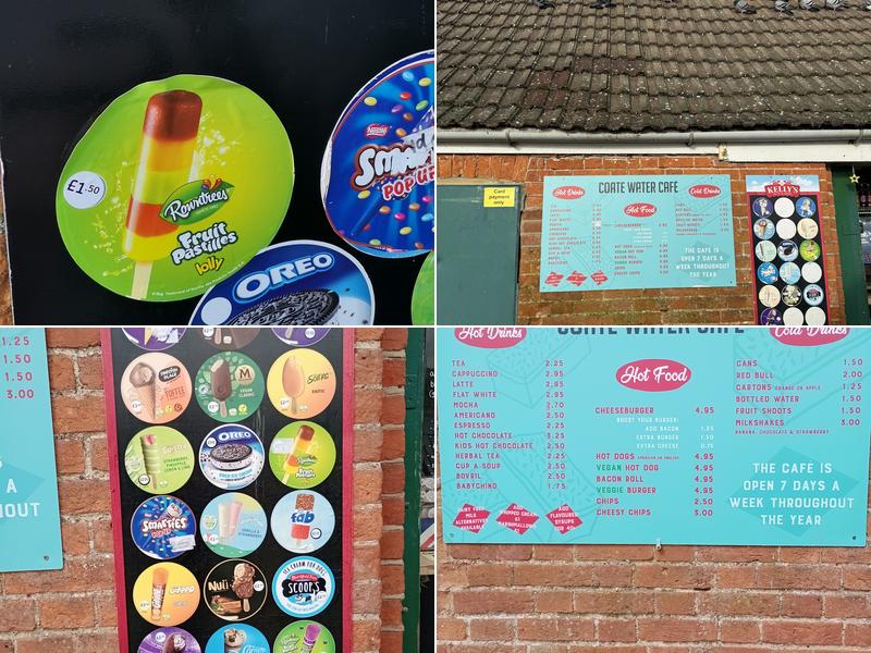 Coate Water Cafe Menu