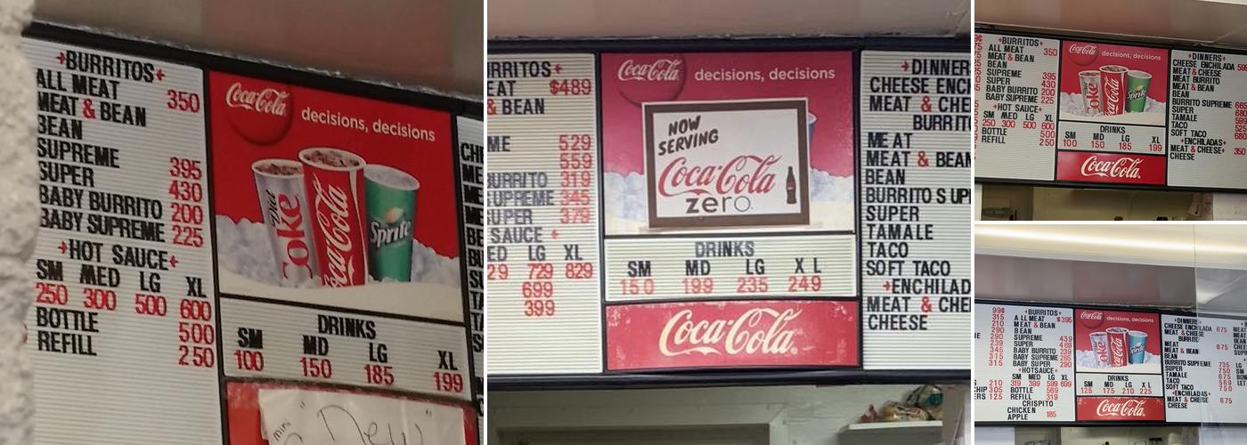 Taco Villa Menu