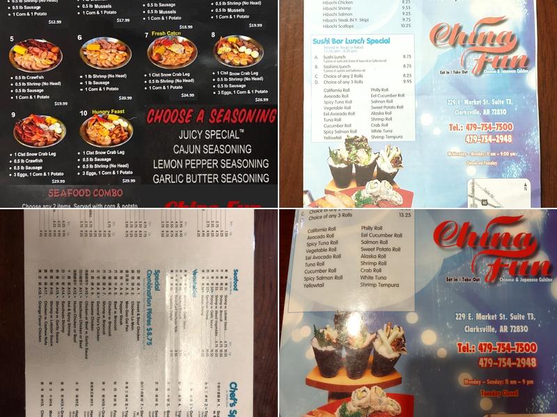 China Fun Menu