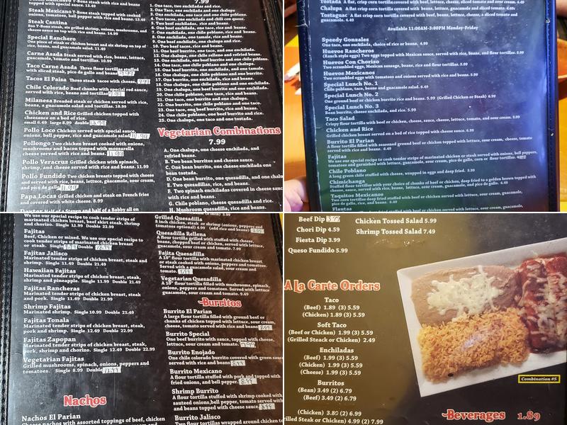 El Parian Menu