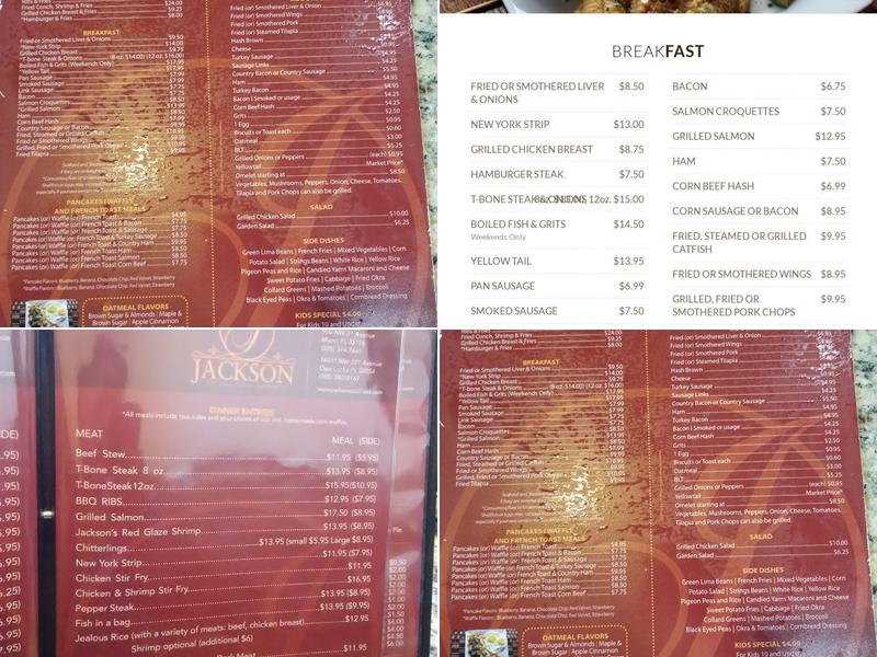 Jackson Soul Food II Menu