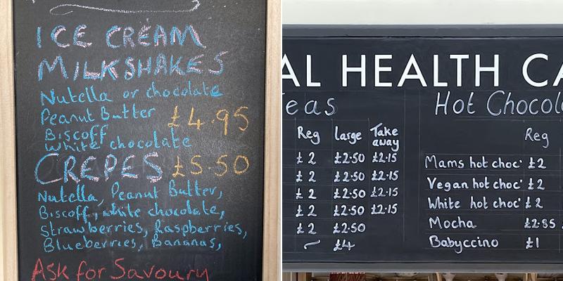 Total Health Cafe Menu