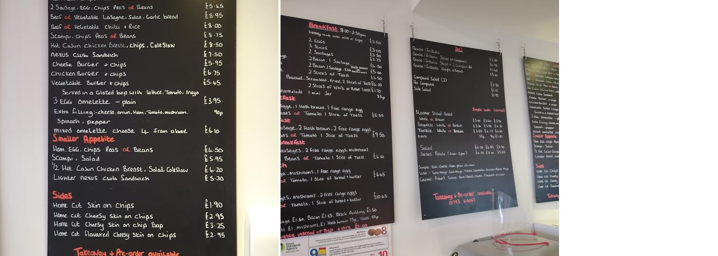 Cafe Nexus Menu