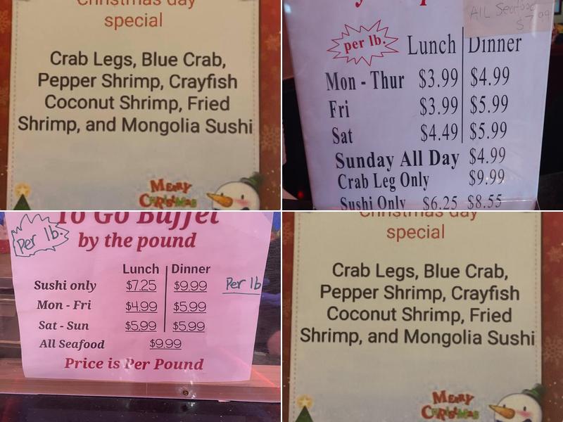 King Buffet Menu