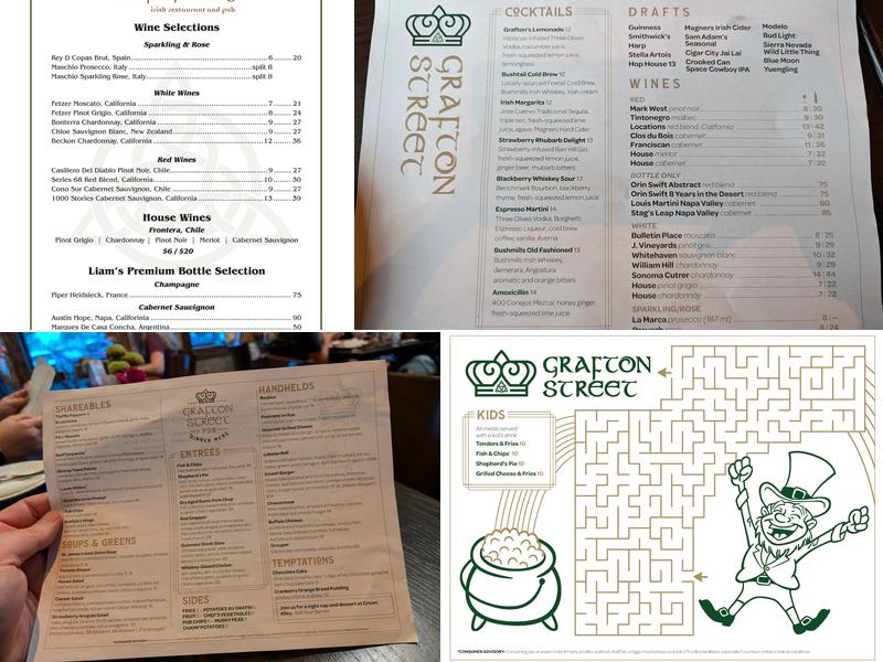 Grafton Street Menu