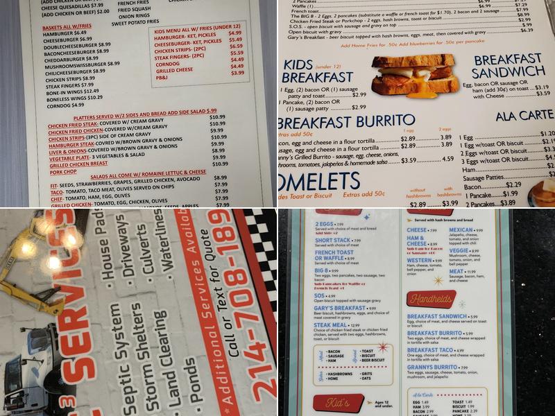 B&F Diner Menu