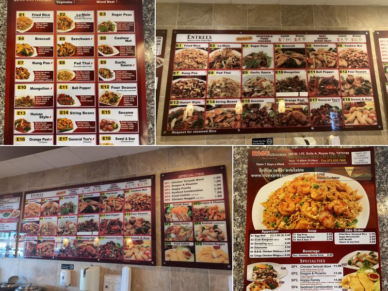 Rice Xpress Menu