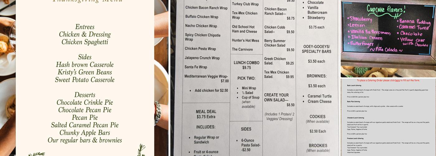 Chef Candace Menu